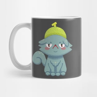 Disgruntled Melon Hat Cat Mug